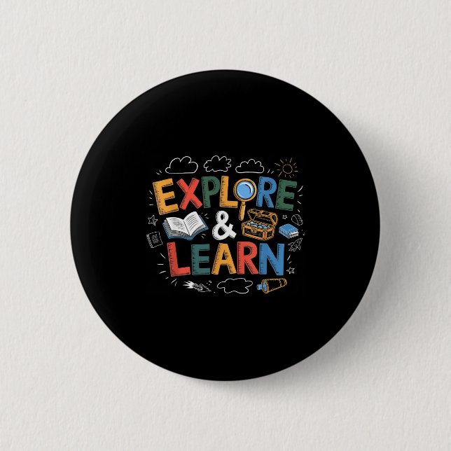 Play Is Learning Explore And Learn Preschool Teach 6 Cm Round Badge (Front)