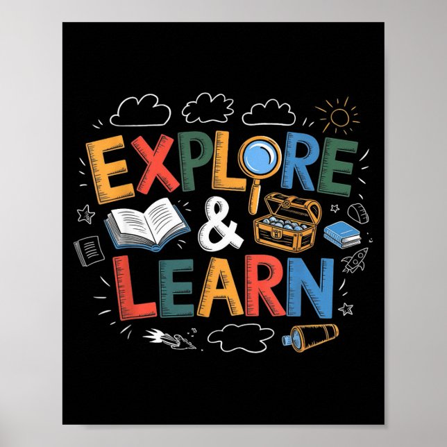 Play Is Learning Explore And Learn Preschool Teach Poster (Front)