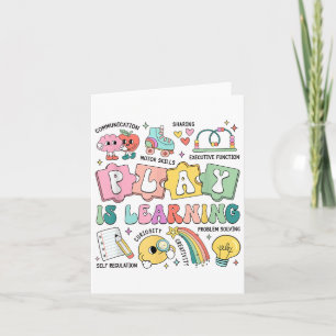 Play Is Learning Sped Teacher Appreciation  Card