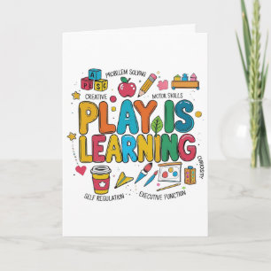 Play Is Learning Teacher Era Cute Ck To School Tea Card