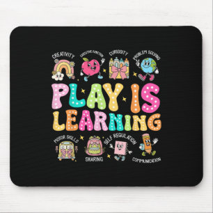 Play Is Learning Teacher First Day Of School Back Mouse Mat