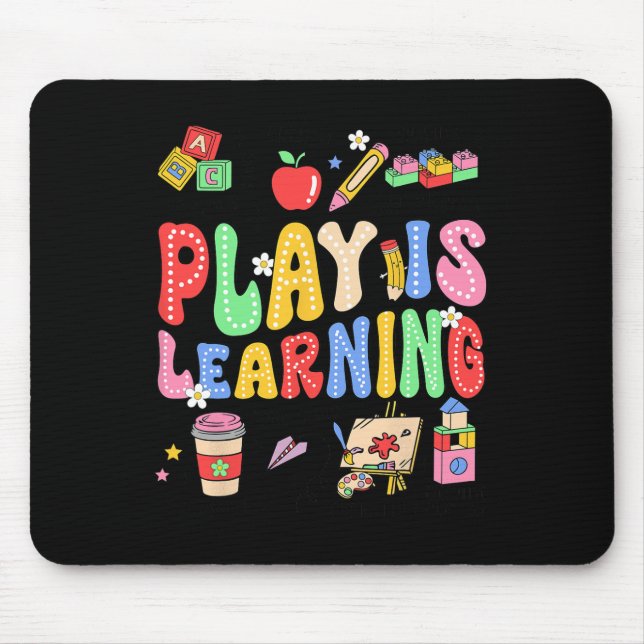 Play Is Learning Teacher Kids Back To School First Mouse Mat (Front)