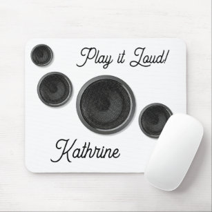 Play it Loud Speakers White Mouse Mat