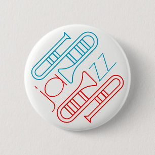 Play jazz 6 cm round badge