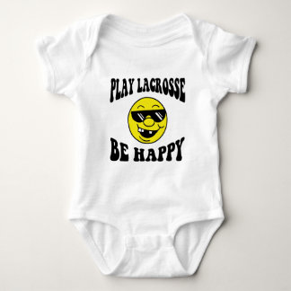 Play Lacrosse Be Happy Baby Bodysuit