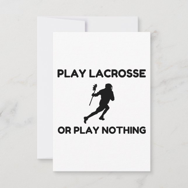 PLAY LACROSSE OR NOTHING THANK YOU CARD (Front)