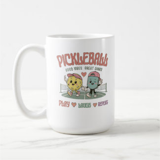 Play Laugh Repeat Pickleball Mug | Cute Kawaii Pic