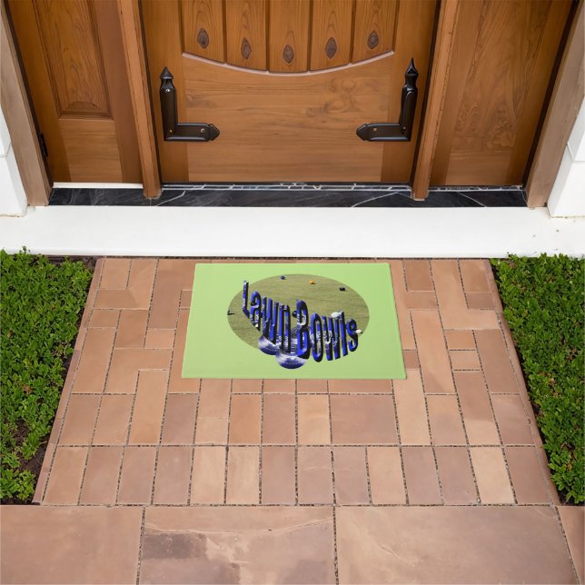 Play Lawn Bowls, Door Mat (Outdoor)