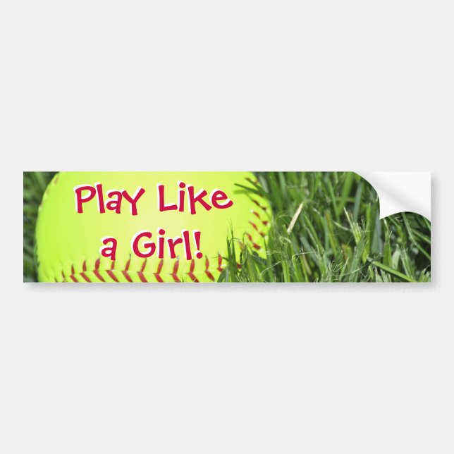 Play Like a Girl Bumper Sticker (Front)