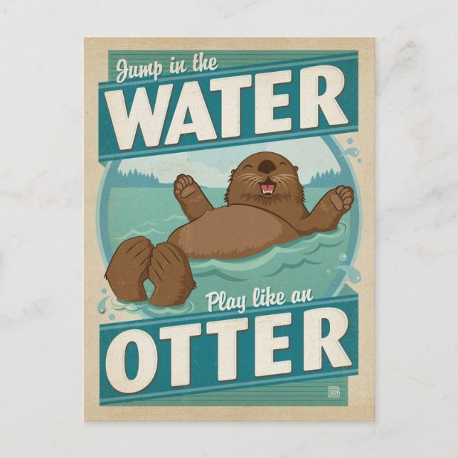 Play Like an Otter Postcard (Front)