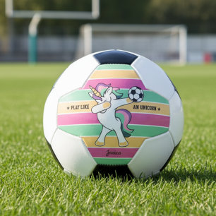 Play like and Unicorn Retro Soccer Dabbing Unicorn Football