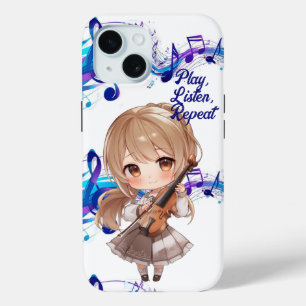Play, Listen, Repeat iPhone 15 Case