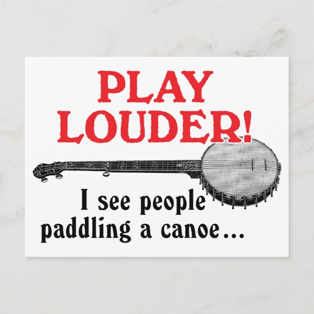 Play Louder Postcard (Front)