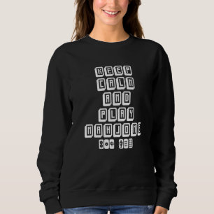 Play Mahjong Tiles Mah Jongg Player Chinese Board Sweatshirt