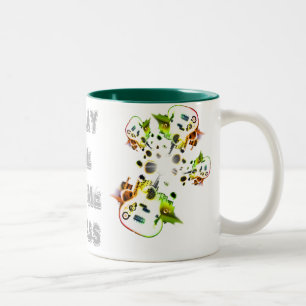 Play me some bass Two-Tone coffee mug