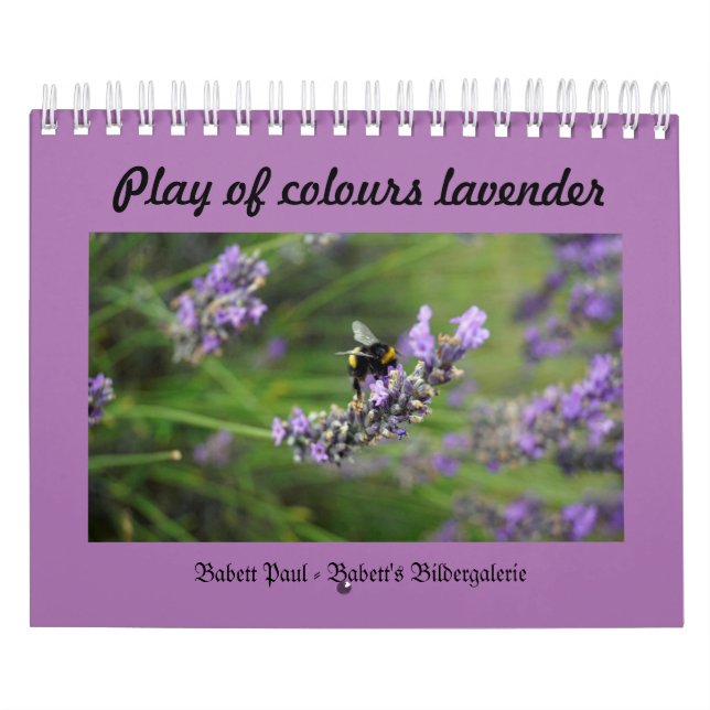 Play of colours lavender calendar (Cover)