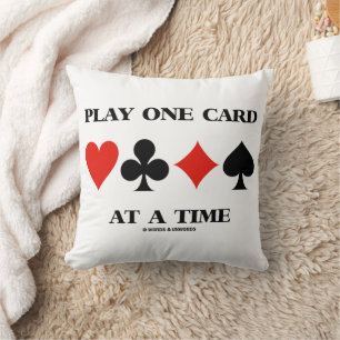 Play One Card At A Time Four Card Suits Cushion