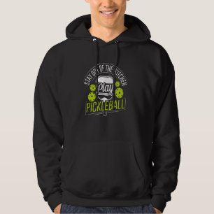 Play Pickleball Funny Sports Paddle Game Retro Cou Hoodie