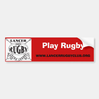Play Rugby - Customised Bumper Sticker