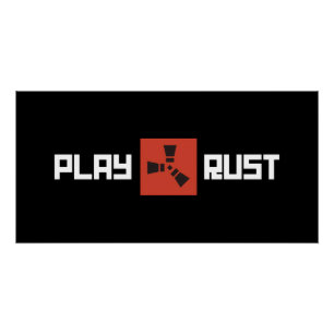 Play Rust Logo Art Poster