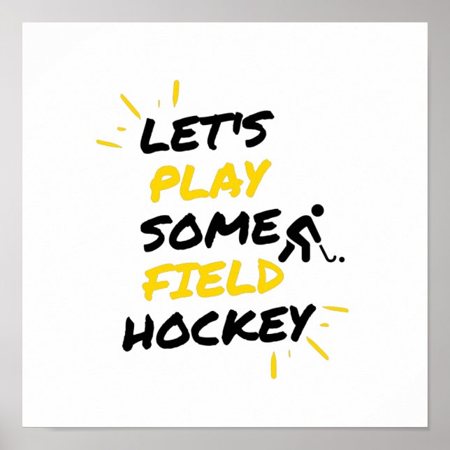 play some field hockey poster (Front)