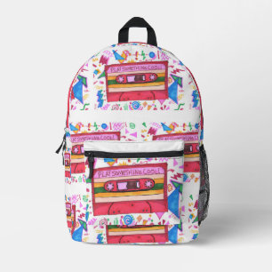 Play Something Cool Epic Music Mixtape Art Printed Backpack