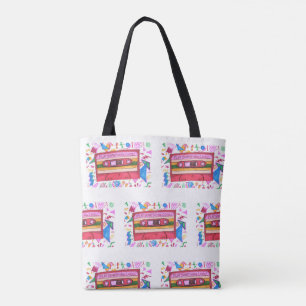 Play Something Cool Music Mixtape Art Pattern Tote Bag