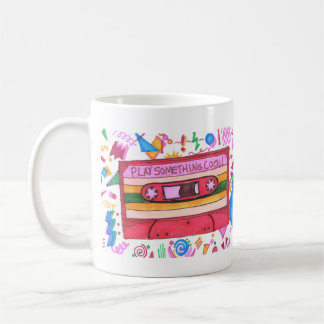 Play Something Cool Music Mixtape Art Slogan Coffee Mug
