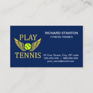 Play tennis business card