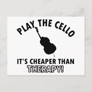 Play the cello postcard