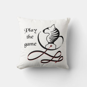 Play the GAME Bull Terrier Cushion
