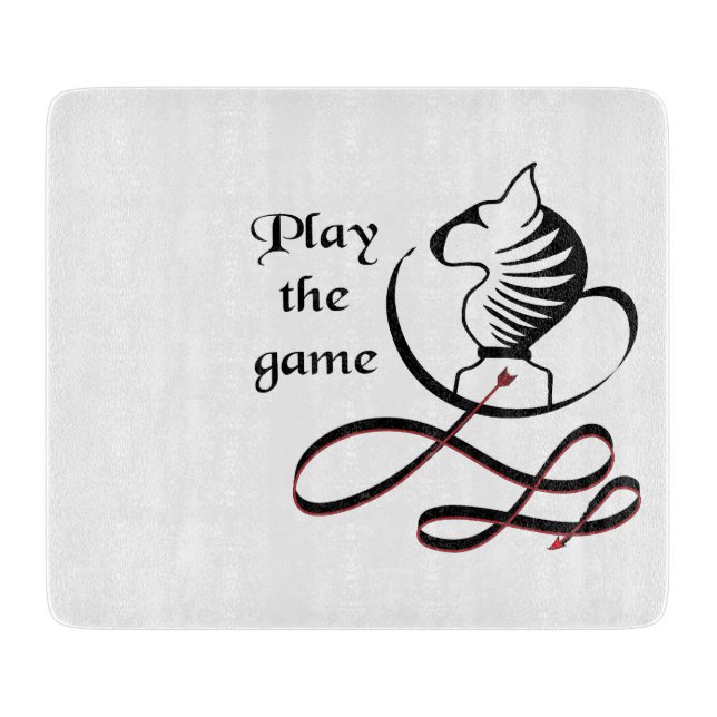 Play the GAME Bull Terrier Cutting Board (Front)