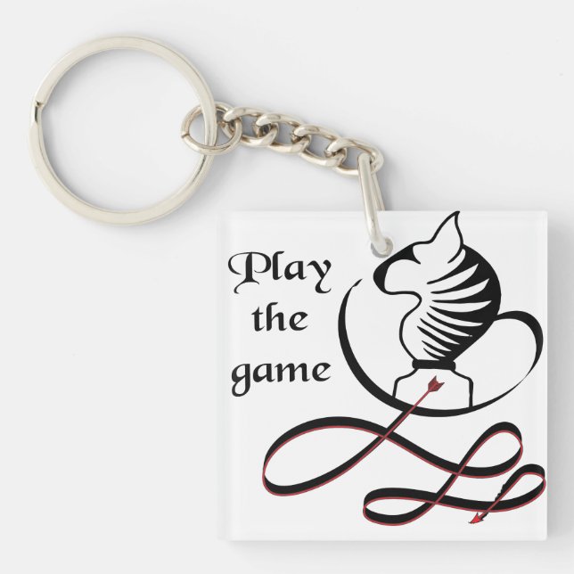 Play the GAME Bull Terrier Key Ring (Front)