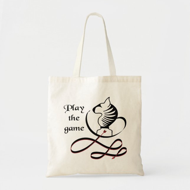 Play the GAME Bull Terrier Tote Bag (Front)