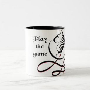 Play the GAME Bull Terrier Two-Tone Coffee Mug