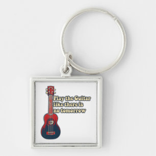 Play the guitar like there is no tomorrow. retro key ring