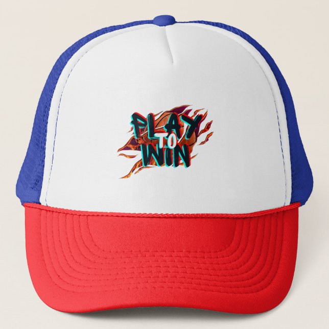 play to win trucker hat (Front)