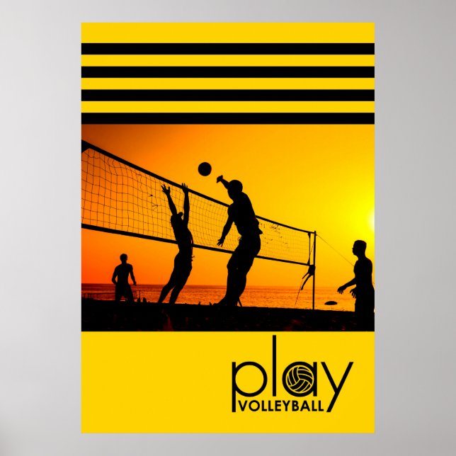 Play Volleyball Poster (Front)