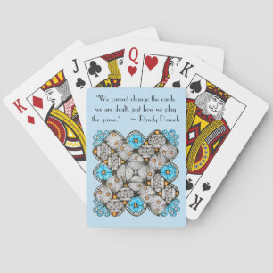 Play What's Dealt with Geometric Doodle in Blue Playing Cards