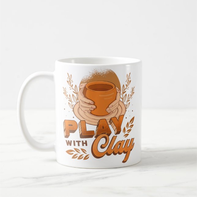 Play With Clay Pottery Coffee Mug (Left)