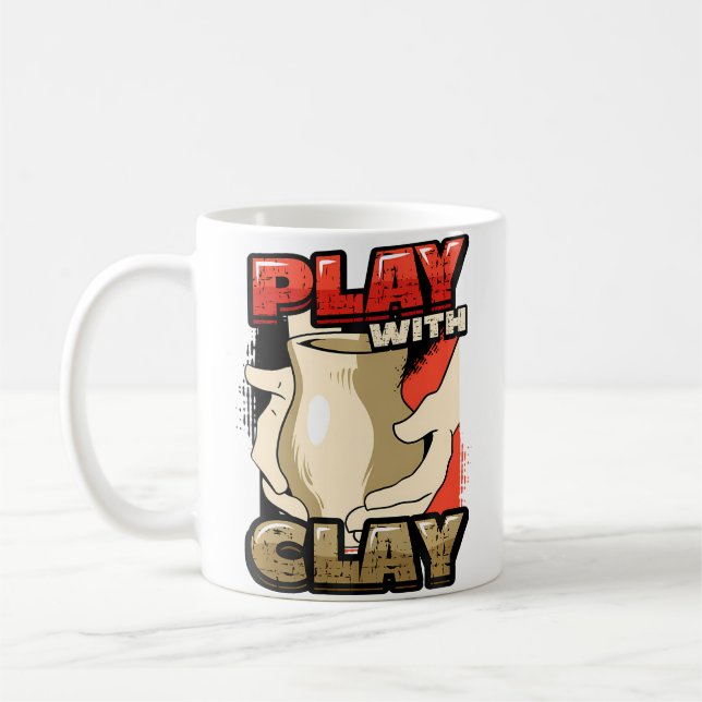 Play With Clay Pottery Coffee Mug (Left)
