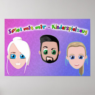 Play with me children's toy poster