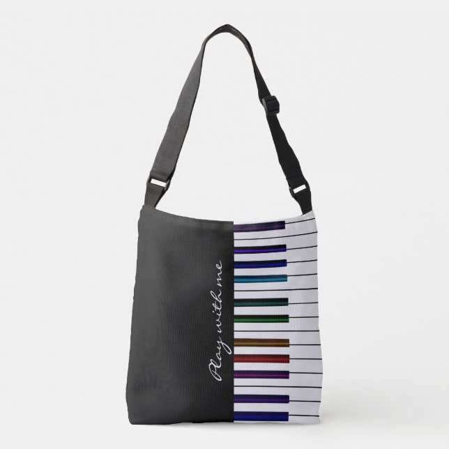 Play With Me Colourful Piano Keyboard Music Bag (Front)