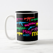 Play with me! mug - black-multicolor