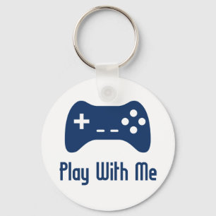 Play With Me Video Game Key Ring