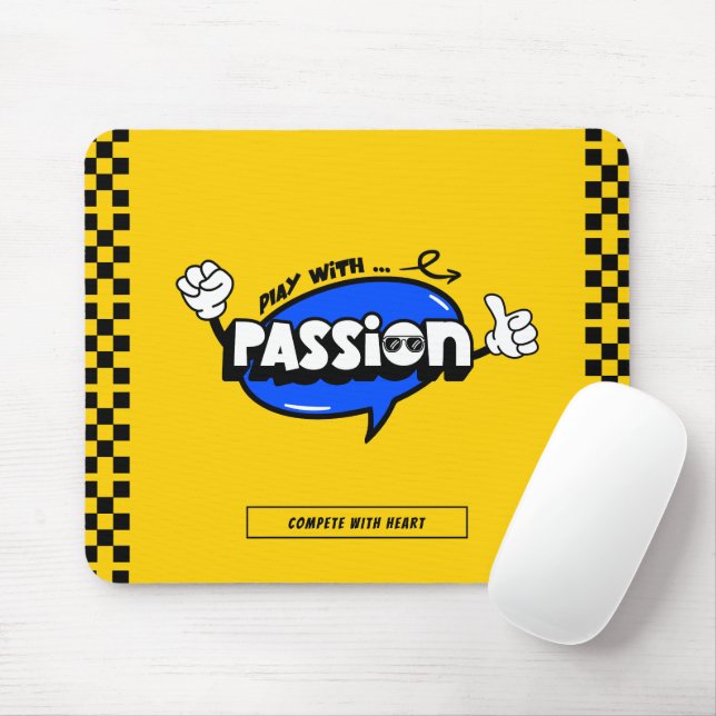 Play With Passion Motivational Gaming Mouse Mat (With Mouse)