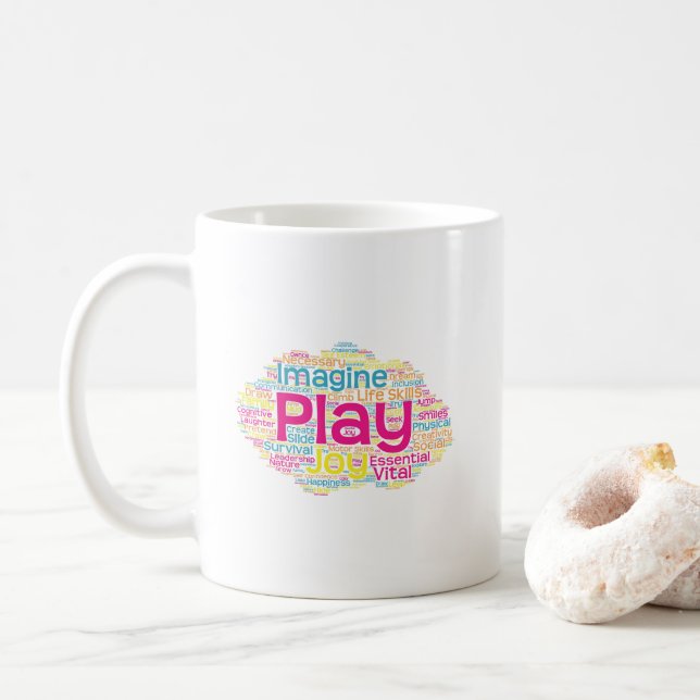 Play Word Cloud Mug (With Donut)