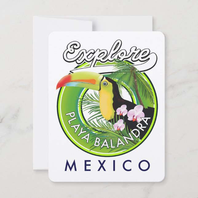 Playa Balandra Mexico retro logo (Front)