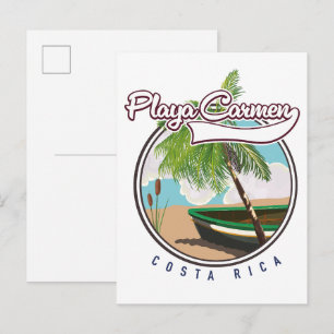 Playa carmen Costa rica Announcement Postcard