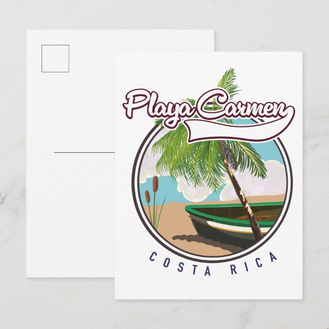 Playa carmen Costa rica Announcement Postcard (Front/Back)